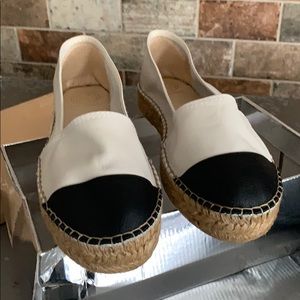 Size 41 leather espadrilles NWT